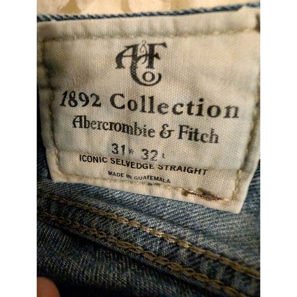 Abercrombie & Fitch Iconic Japanese Selvedge Jeans 1892 Straight 31x32 (30x31) - Picture 10 of 12